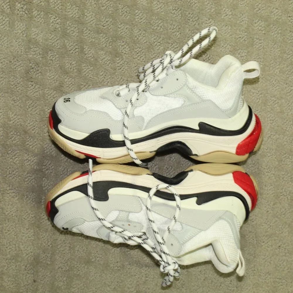 Balenciaga Womens Triple S Multicolor Lace-Up Low Top Sneaker Shoes Sz 6 / 36
